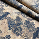 SALE - Printed Spies of Odin Cork Fabric