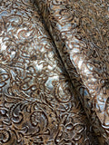 SALE - Embossed Damask Cork Fabric