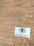 Natural with Rainbow Fleck Cork Fabric