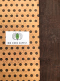 SALE - Printed Polka Dots - Small Chocolate on Natural