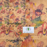 Printed Watercolour Small Scale Floral Cork