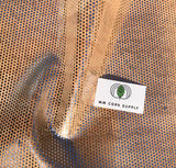 SALE - Printed Polka Dots - Tiny Metallic Silver on Natural