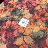 Printed Floral Punch Cork Fabric