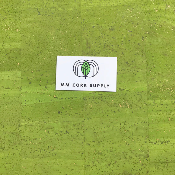 Green - LIME Cork Fabric