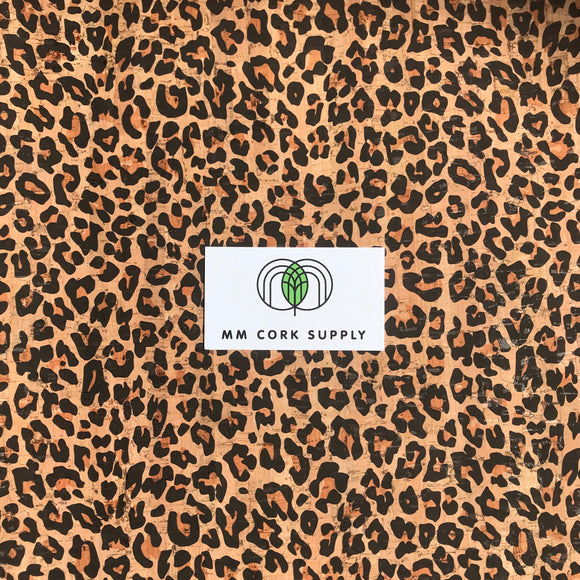 Printed Cheetah Cork Fabric
